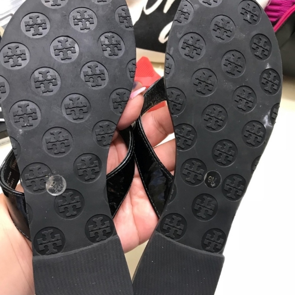 TORY BURCH Logo Sandals LIKE NEW! - Picture 8 of 8